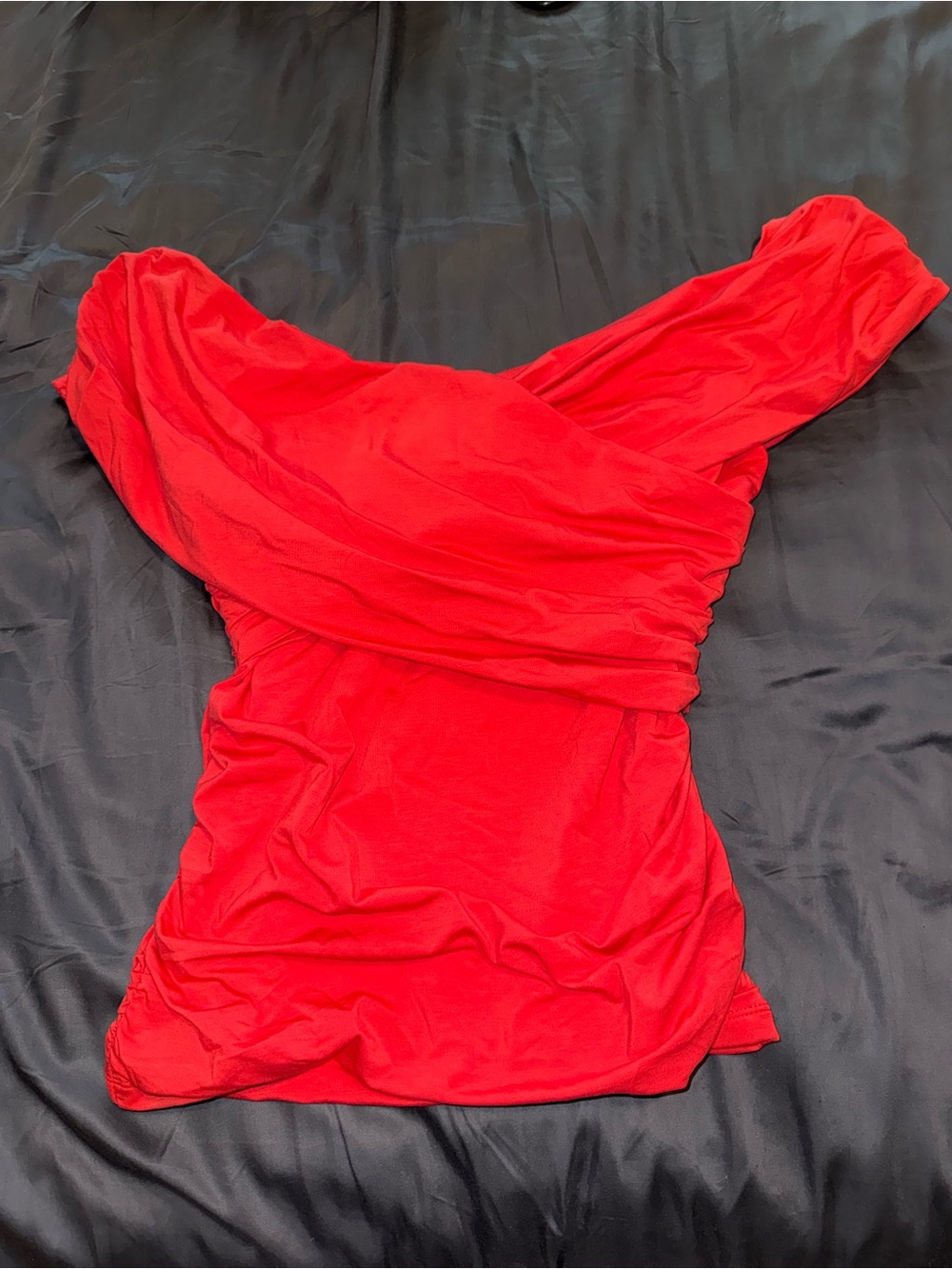 Abercrombie & Fitch Red Off-Shoulder Camisole